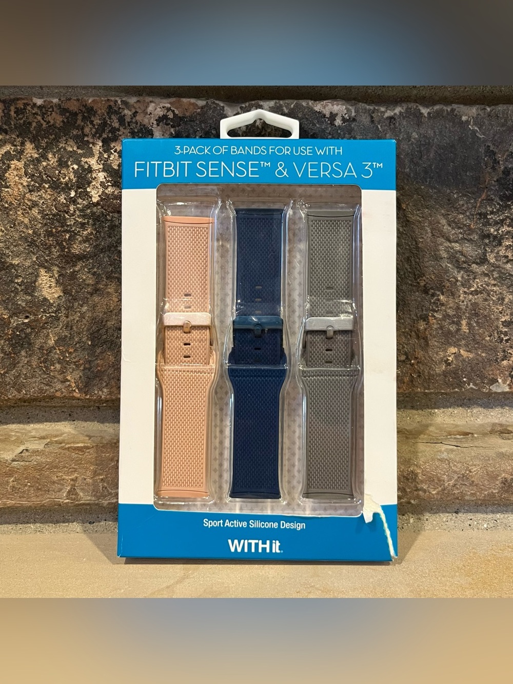 Fitbit Sense or Versa 3 Compatible 3-Pack Silicone Watch Bands from WithIt